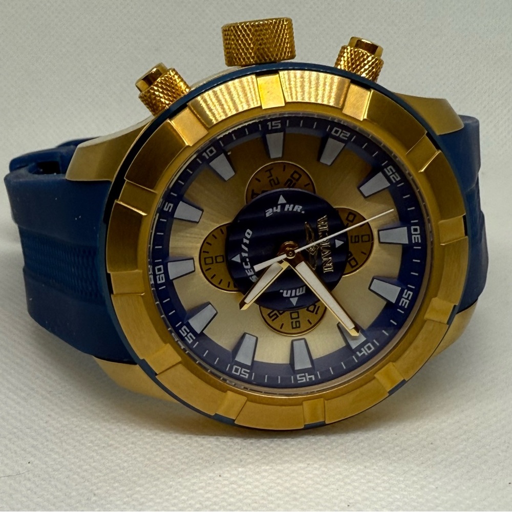 Invicta Men’s S1 Rally 18613- Blue Silicon Band- w/ Box And Papers